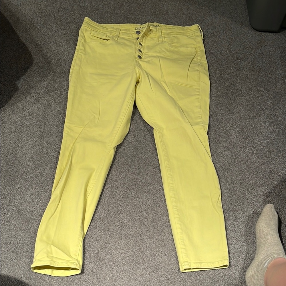 Universal Thread Light Yellow Pants - image 1